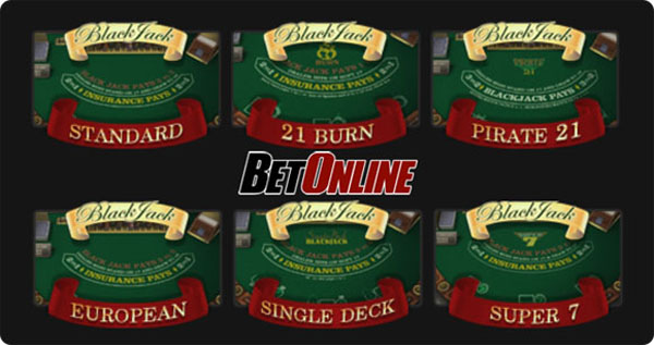 BetOnline blackjack games